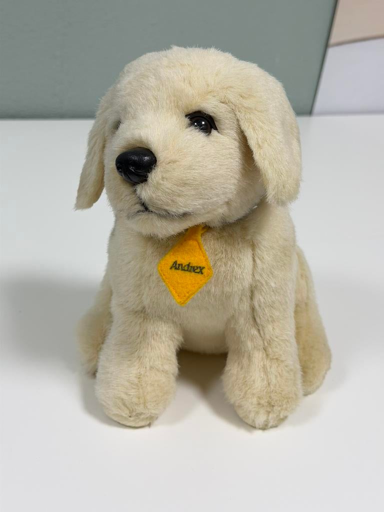 Vintage Andrex Labrador Puppy Knuffel 22cm en zeldzaam 1994, Ophalen of Verzenden, Zo goed als nieuw, Hond