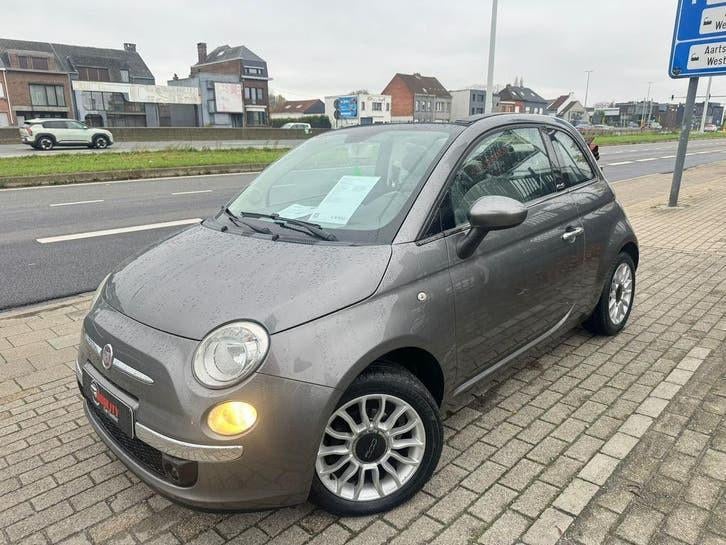 Fiat 500C Cabriolet 2012 090000km Airco Pdc Leder Full, Auto's, Fiat, 1242 cc, Cabriolet, Leder en Stof, Bedrijf