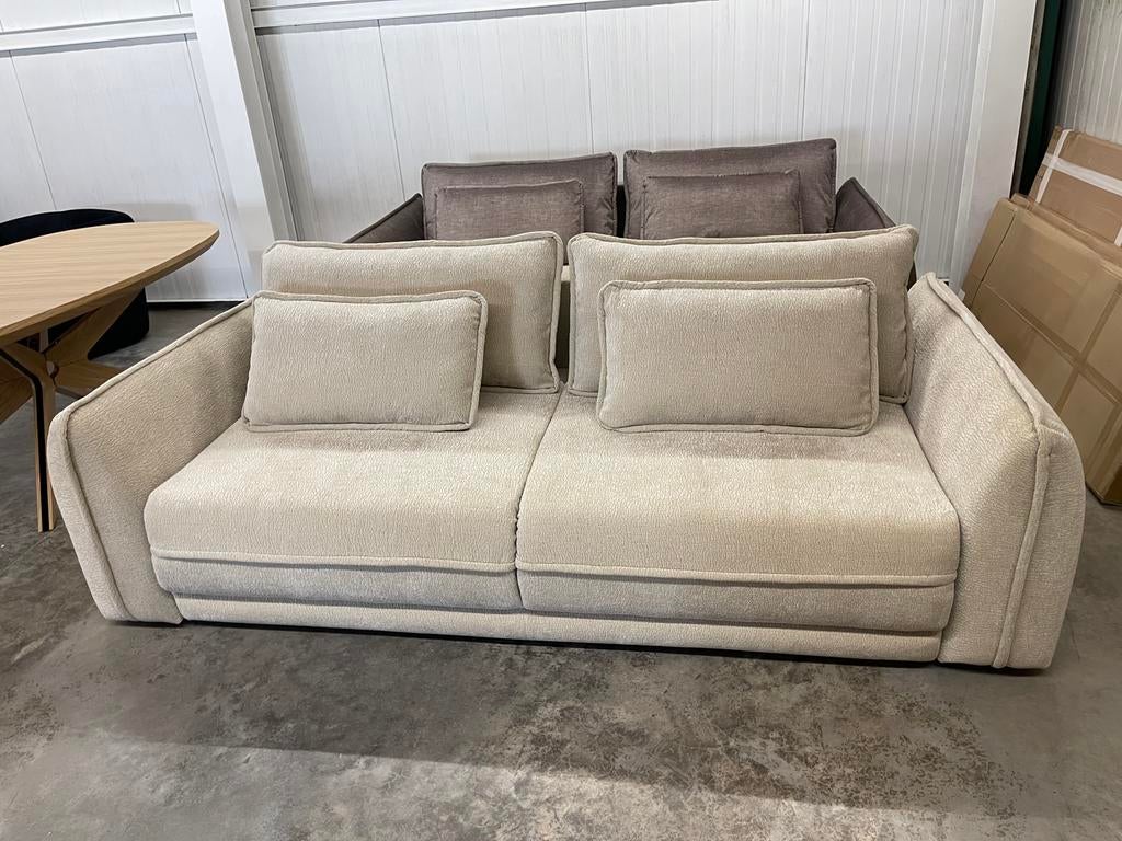 Zetel met slaapfunctie en opbergruimte NIEUW, Huis en Inrichting, Ophalen, Zo goed als nieuw, Stof