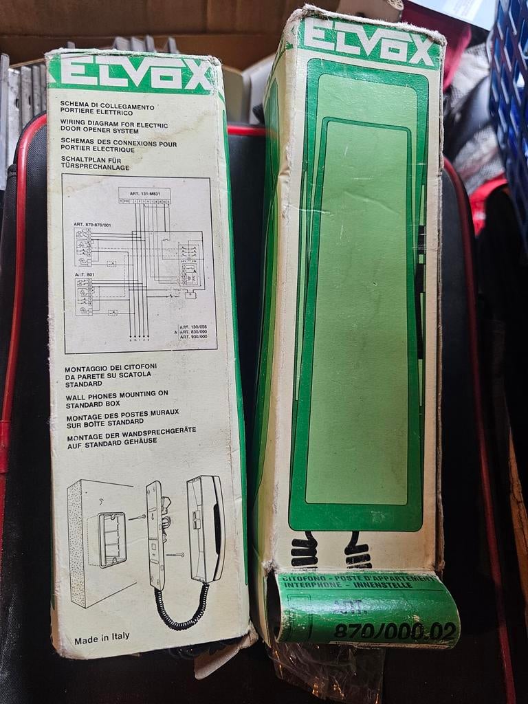 Parlophone : postes interne cornet  elvox 870  2 pieces, Maison & Meubles, Sonnettes