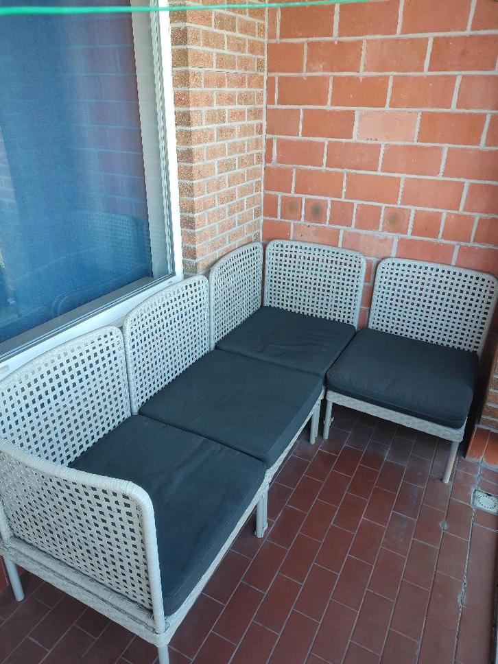 Salon Ikea et Holmen, Jardin & Terrasse, Ensembles de jardin, Utilisé, Sets de jardin, 4 places, Banque, Enlèvement