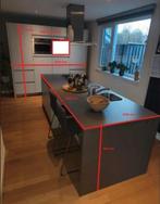 OFFRE DE MARS ! CUISINE COMPLÈTE AVEC ÎLOT DE CUISSON !, Maison & Meubles, Synthétique, Enlèvement ou Envoi, Sans poignée, Blanc