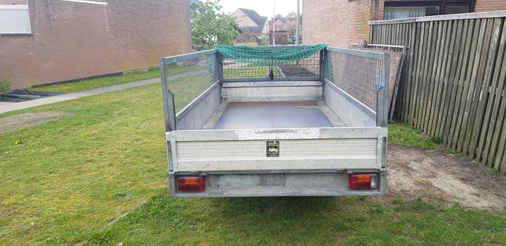 Aanhangwagen Dubbel as ongeremd 750 kg aluminiu, Ophalen, Zo goed als nieuw