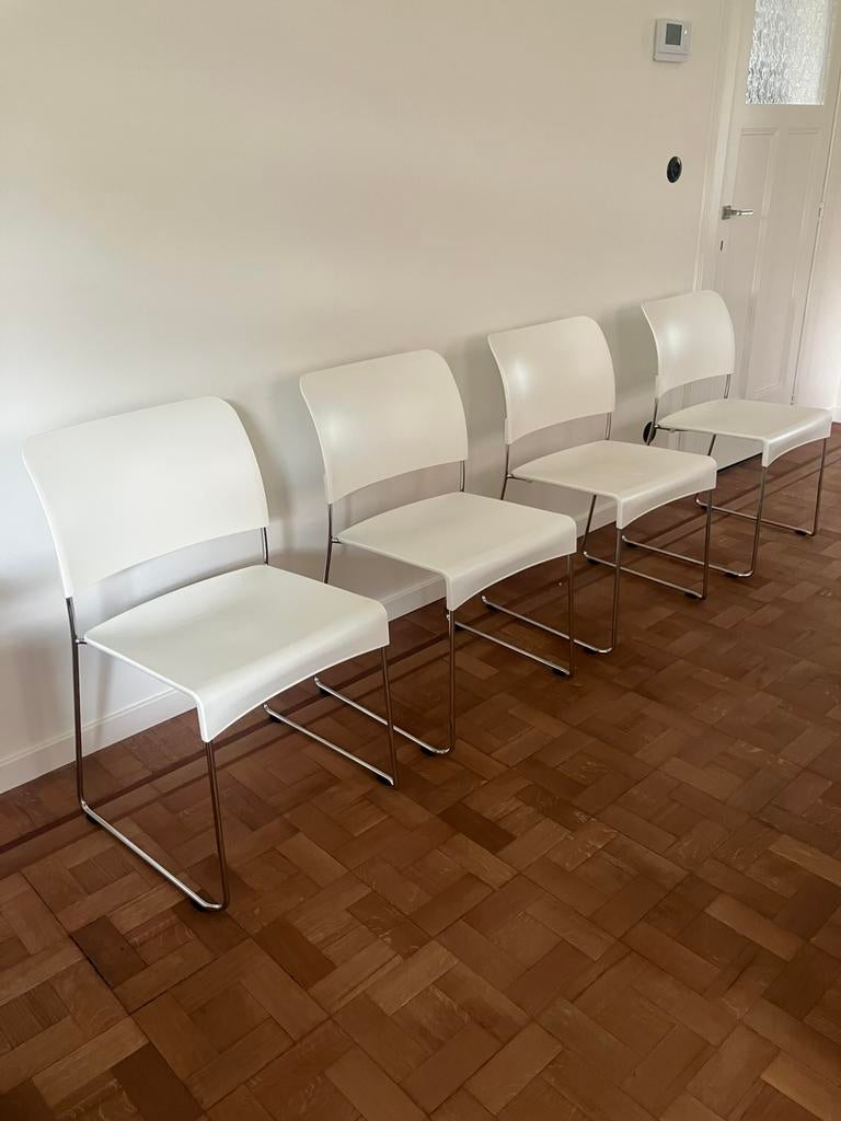 Ensemble de 4 chaises Vitra SIM originales - Jasper Morrison, Maison & Meubles, Chaises, Comme neuf, Quatre, Synthétique, Métal