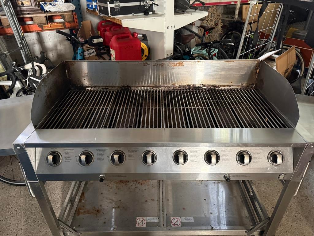 Grand barbecue à gaz avec 2 raccords de gaz, Jardin & Terrasse, Cuisines extérieures, Enlèvement, Comme neuf, Gaz