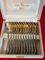 12 Cuillères à Mocca Felix Frère 1960 en Argent Plaqué, Enlèvement ou Envoi, Argent