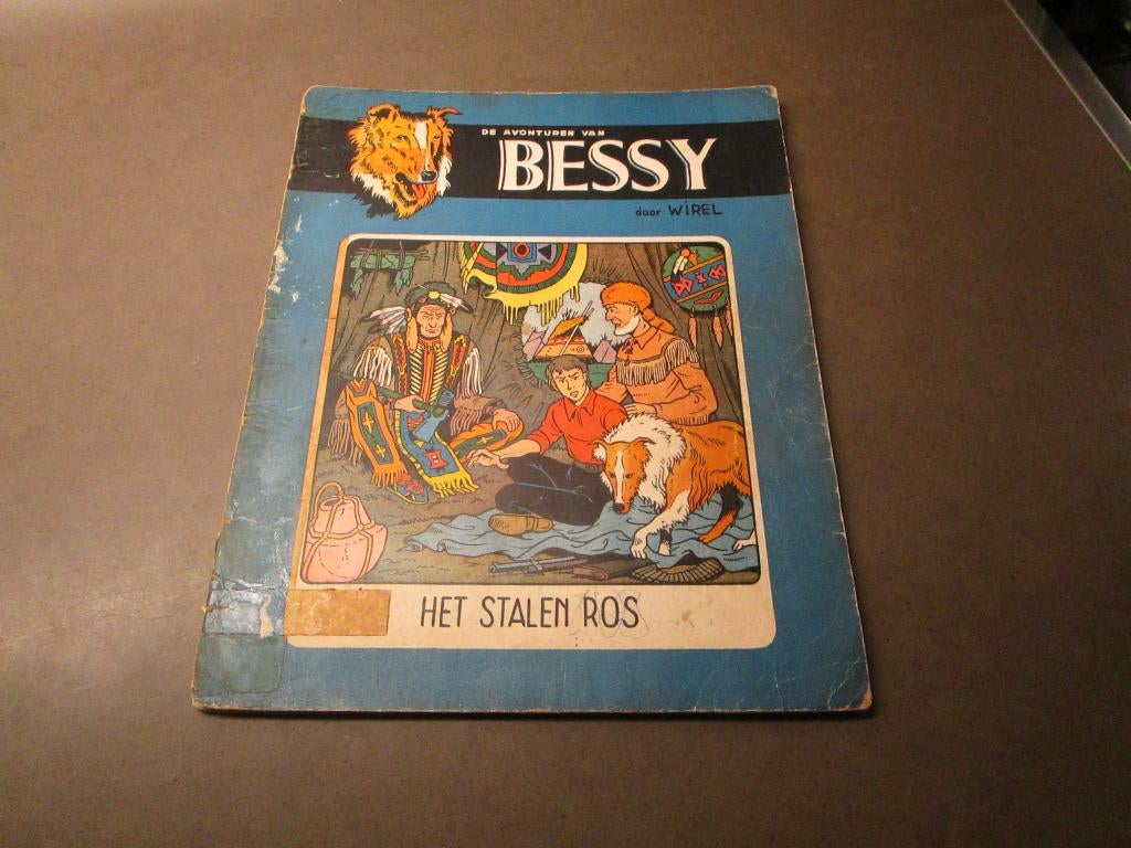 Bessy - Het stalen ros - 1e druk - 1955, Gelezen, Wirel, Eén stripboek, Ophalen of Verzenden