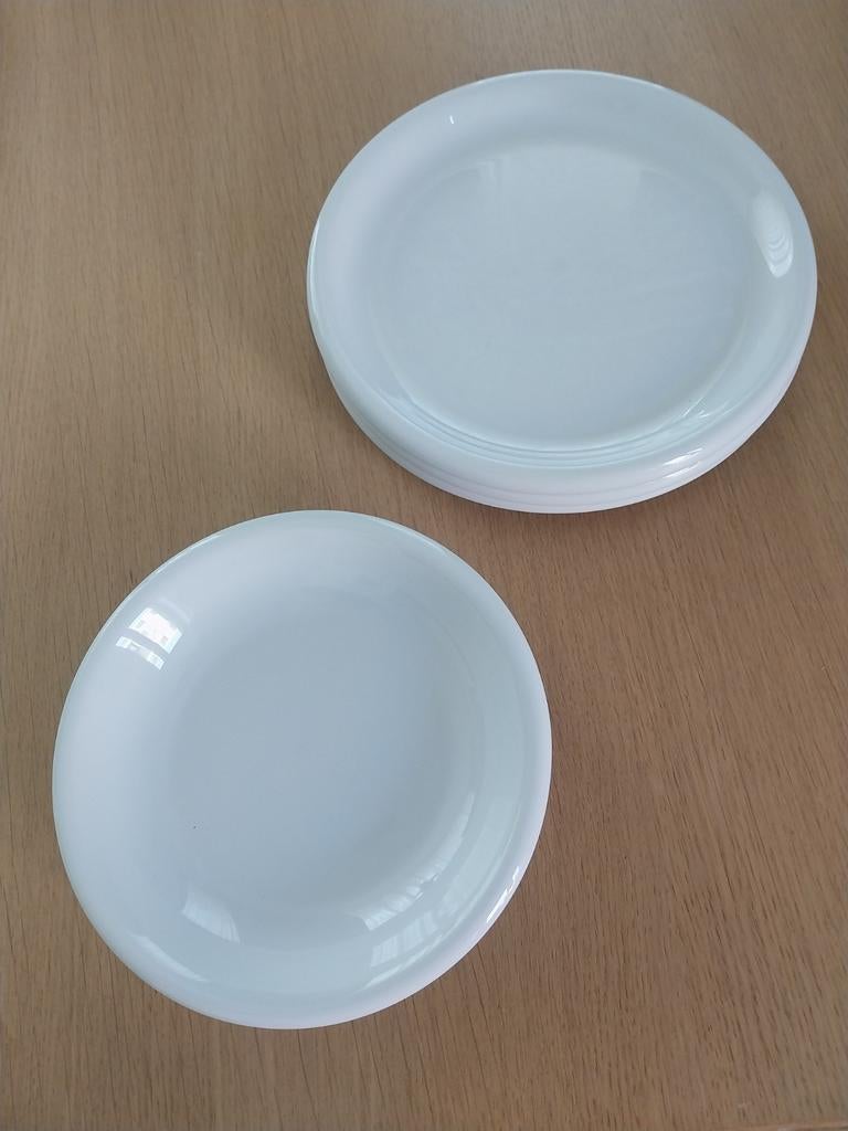 Wit porselein, platte + diepe borden, Ophalen, Porselein, Bord(en)