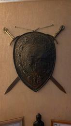 Wapenschild bronzen, Postzegels en Munten, Penningen en Medailles, Ophalen, Brons