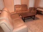 Complete lederen salon weinig gebruikt, Ophalen, Zo goed als nieuw, Leer, Modern