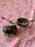 salerons art déco métal argenté cuillère en argent vintage, Antiquités & Art, Enlèvement ou Envoi, Argent