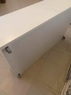 2 Caissons de sous lit Malm Ikea blanc avec roulettes ., Enlèvement, Comme neuf, Blanc