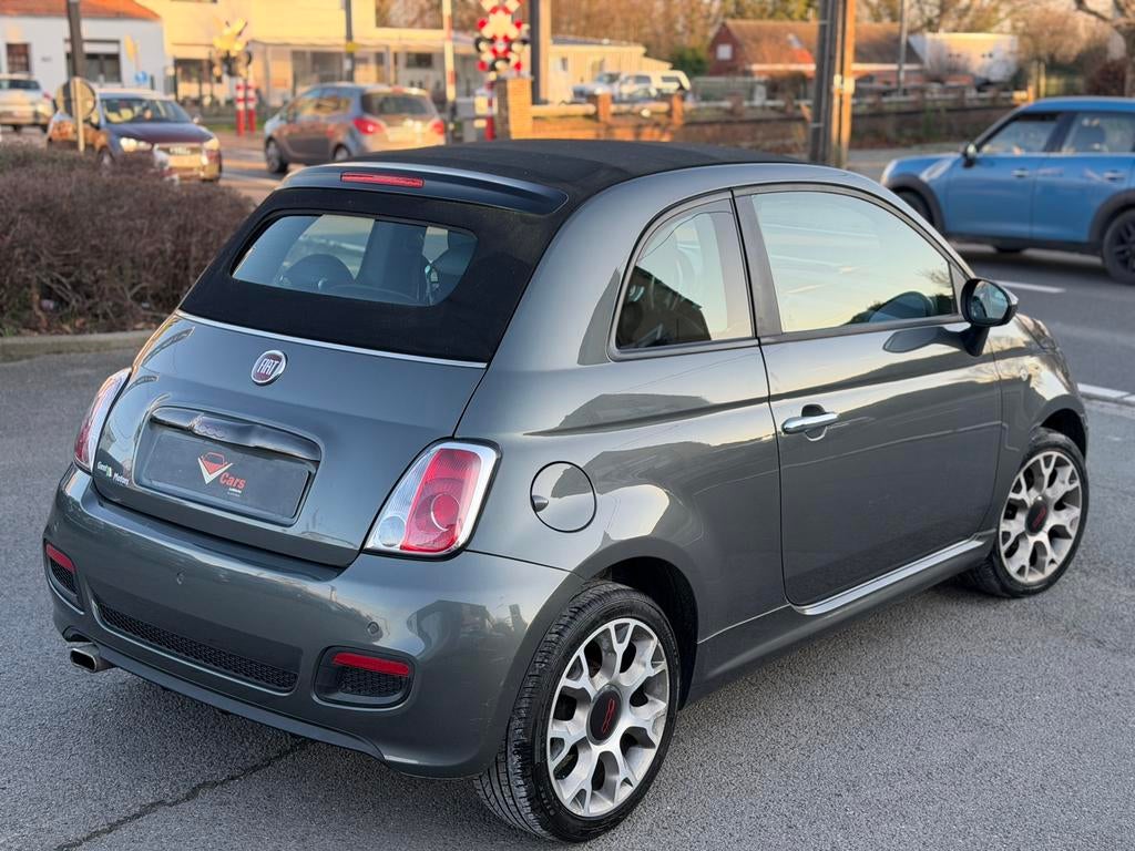 Fiat 500c cabrio benzine airco PERFECTE STAAT+ keuring vvk, Euro 5, Bedrijf, Radio, 500C