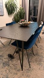 Zwarte eik tafel 220 x 100 (juntoo), Ophalen, 100 tot 150 cm, Eikenhout, 200 cm of meer