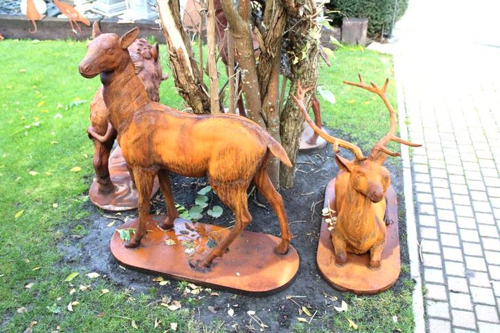 biche taille naturel en fonte rouillé, Jardin & Terrasse, Statues de jardin, Neuf, Animal, Métal, Enlèvement