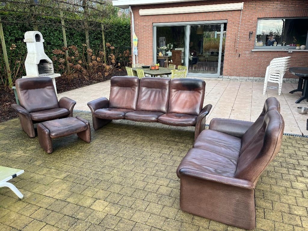 Vintage salon De Sede DS50, Ophalen, Gebruikt, Leer, Design jaren 1970