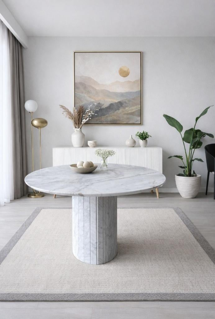 Prachtige ovale eettafel van massief marmer 180x100x73, Huis en Inrichting, Tafels | Eettafels, Ophalen