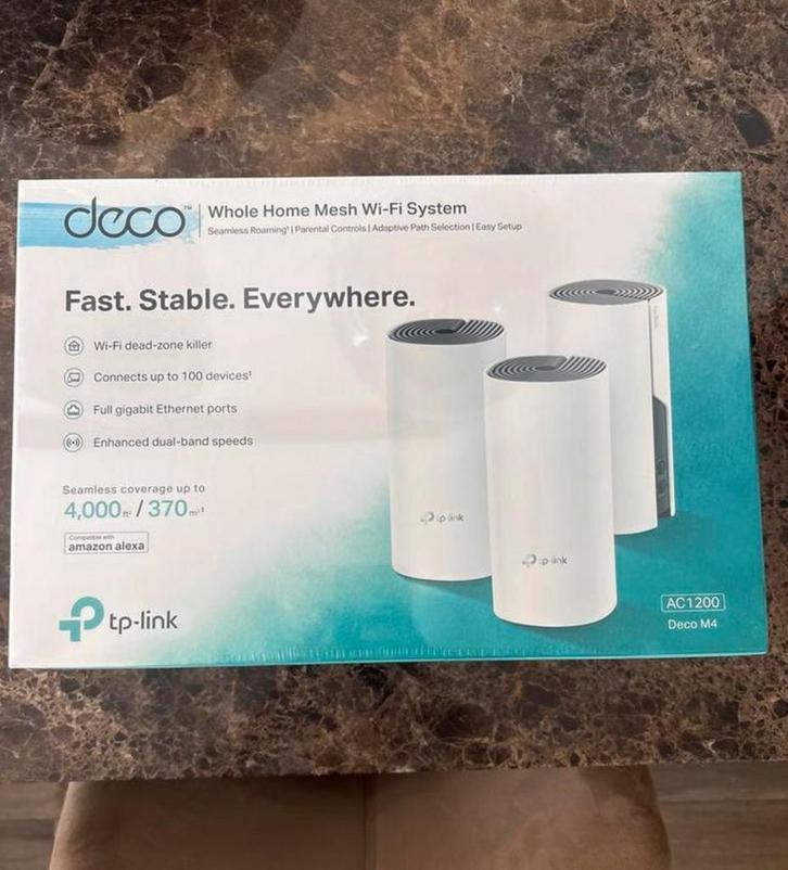 TP-Link Deco M4 Mesh WiFi Systeem - Nieuw in doos, Computers en Software, WiFi-versterkers, Nieuw, Ophalen of Verzenden