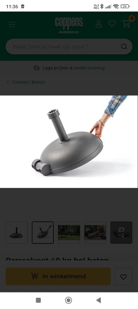 Verijdbare parasolvoet, Tuin en Terras, Ophalen, Parasolvoet