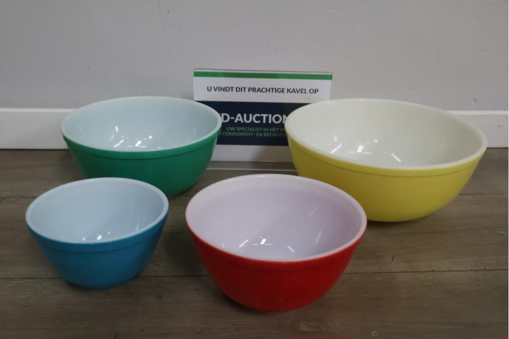 Set Pyrex mengkommen 4 stuks, Huis en Inrichting, Woonaccessoires | Schalen en Manden, Niet ingevuld, Niet ingevuld, Niet ingevuld