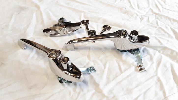 Set deurgrepen en kofferslot Klassieke Mini 70-00, Auto-onderdelen, Carrosserie, Deur, Mini, Rover, Austin, Voor, Nieuw, Ophalen