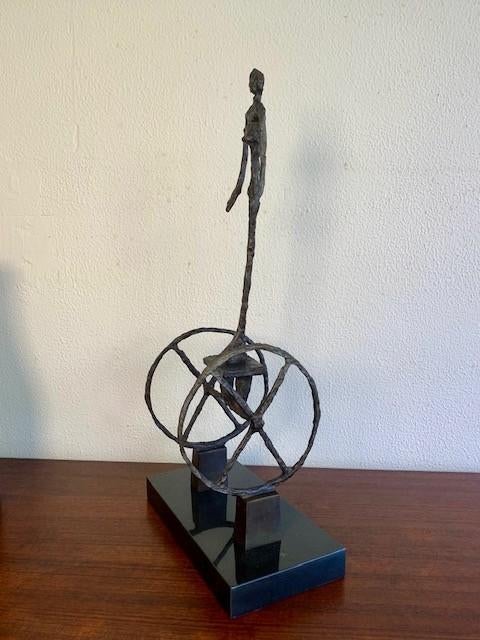 Bronzen Beeld Chariot Alberto Giacometti Gesigneerd Nummer, Ophalen of Verzenden, Brons, 20 - 50 cm, Beeld