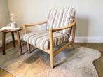 vintage houten éénzit / fauteuil / armchair Walter KNOLL, Huis en Inrichting, Fauteuils, Ophalen, Gebruikt