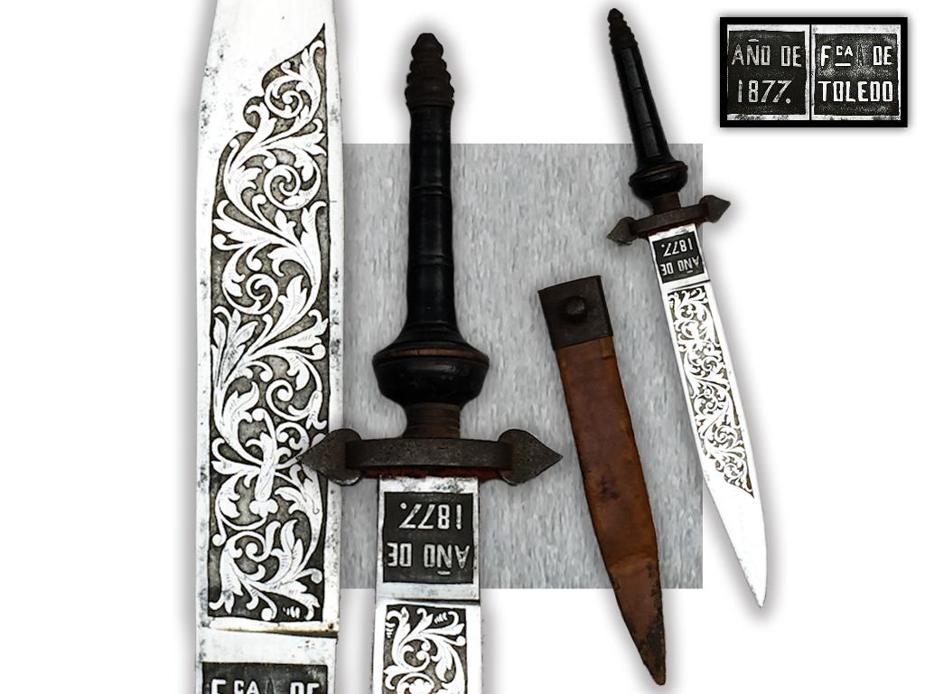 🚨Rarissime - Baionnette BOUCHON espagnole - TOLEDO - 1877, Collections, Envoi, Armée de terre, Épée ou sabre