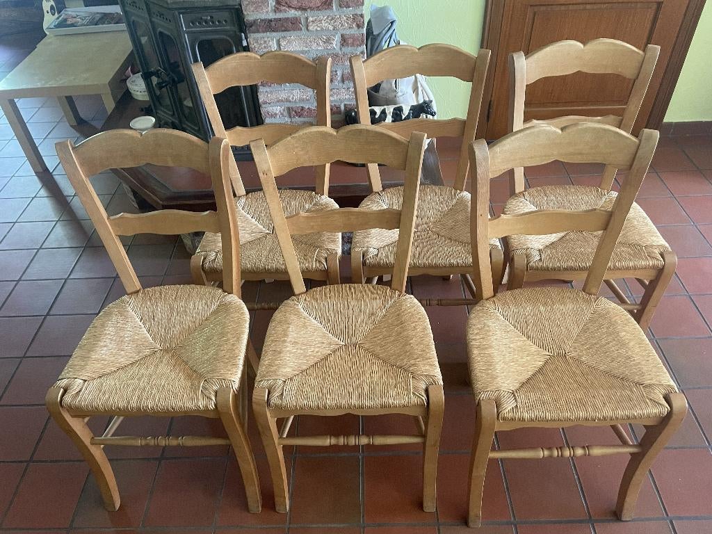 Eetkamer stoelen, Maison & Meubles, Chaises, Autres couleurs, Rustiek - boerderij - klassiek, Comme neuf, Enlèvement
