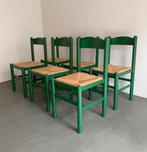 Serie de chaises vintage bois et paille, Enlèvement, Comme neuf, Bois, Cinq, Six Chaises ou plus