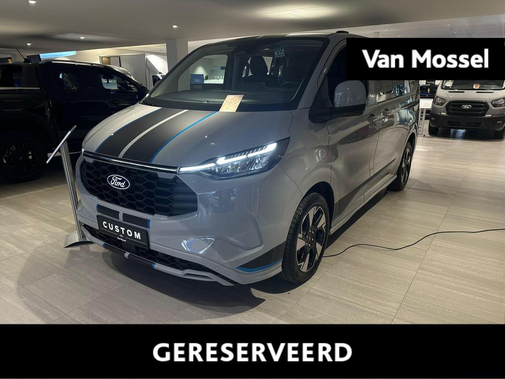 Ford Transit Custom Sport Dubbelcabine l PHEV l L1H1 l 5Seat, Auto's, Ford, Stof, Gebruikt, Zwart, 4 cilinders