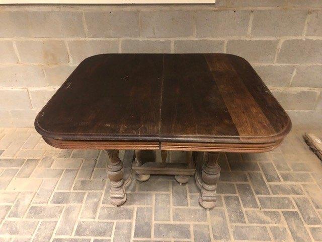 antieke tafel, Huis en Inrichting, Tafels | Salontafels, Gebruikt, 50 tot 75 cm, 100 tot 150 cm, 100 tot 150 cm, Vierkant, Eikenhout