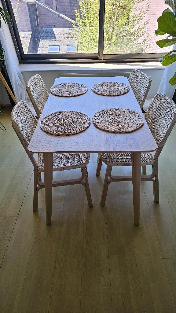 Table IKEA LISABO – Bois clair (Frêne) – 140x78 cm, Enlèvement, Comme neuf