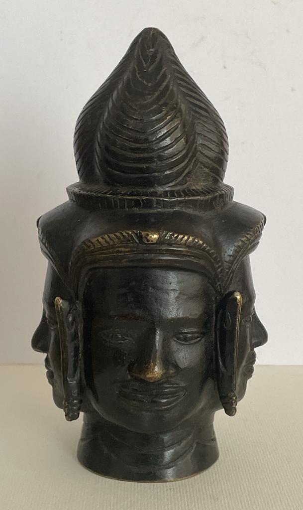 Buste à 4 faces, bronze tête de bodhisattva, déesse Kwan Yin, Antiquités & Art, Art | Art non-occidental, Enlèvement ou Envoi