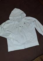 Polo Ralph Lauren zippé blanc M, Enlèvement ou Envoi, Geen merk, Comme neuf, Blanc