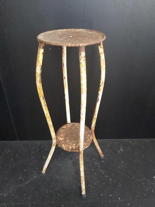 Mooie oude prachtige verweerde planten etagere /standaard, Antiek en Kunst, Curiosa en Brocante, Ophalen of Verzenden
