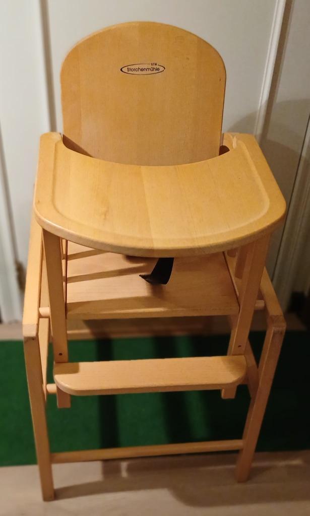 Eetstoel Storchenmühle - meegroeistoel met tafeltje, Enfants & Bébés, Chaises pour enfants, Utilisé, Chaise évolutive, Coulissant