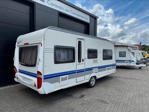 Hobby 495 UL 2007 enkele bedden, Caravans en Kamperen, Caravans, Bedrijf, tot en met 4, 1000 - 1250 kg, Rondzit, Hobby, Dwarsbed