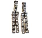 Boucles d'oreilles à clip ArtDéco en argent 935 avec zircone, Enlèvement ou Envoi, Argent, Avec pierre précieuse