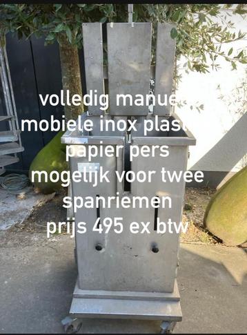 inox manuele pers  beschikbaar voor biedingen