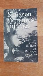 **Simenon mémoires intimes (édition 1981)OBJET DE COLLECTION, Antiquités & Art, Antiquités | Livres & Manuscrits, Enlèvement