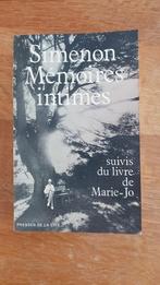 **Simenon mémoires intimes (édition 1981)OBJET DE COLLECTION, Enlèvement