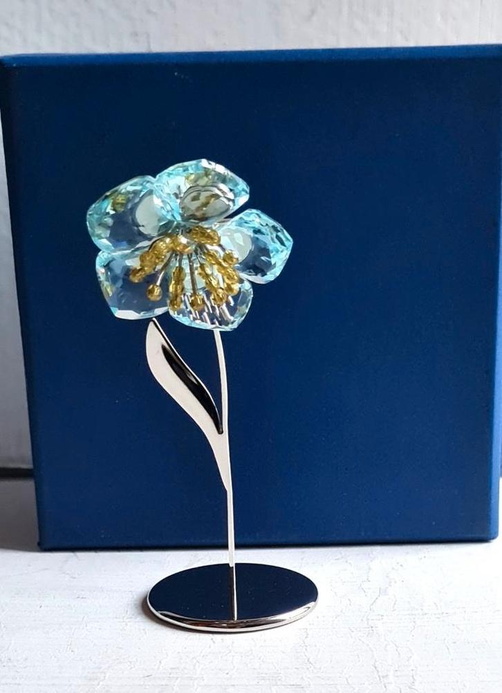 Swarovski Paradise Flower Daeni light Azore aigue-marine, Collections, Swarovski, Comme neuf, Accessoire de maison, Enlèvement ou Envoi