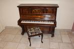 Reinhard piano met pianokruk, Muziek en Instrumenten, Ophalen, Gebruikt, Bruin, Piano