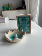 set: theelichthouder + wierrookhouder / oxfam / fair trade, Ophalen, Overige materialen, Nieuw, Crème