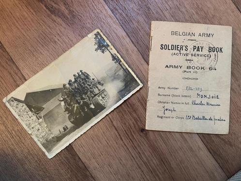Carnet de paie du soldat de l'armée belge 1944 12e Bataillon, Collections, Objets militaires | Seconde Guerre mondiale, Enlèvement ou Envoi