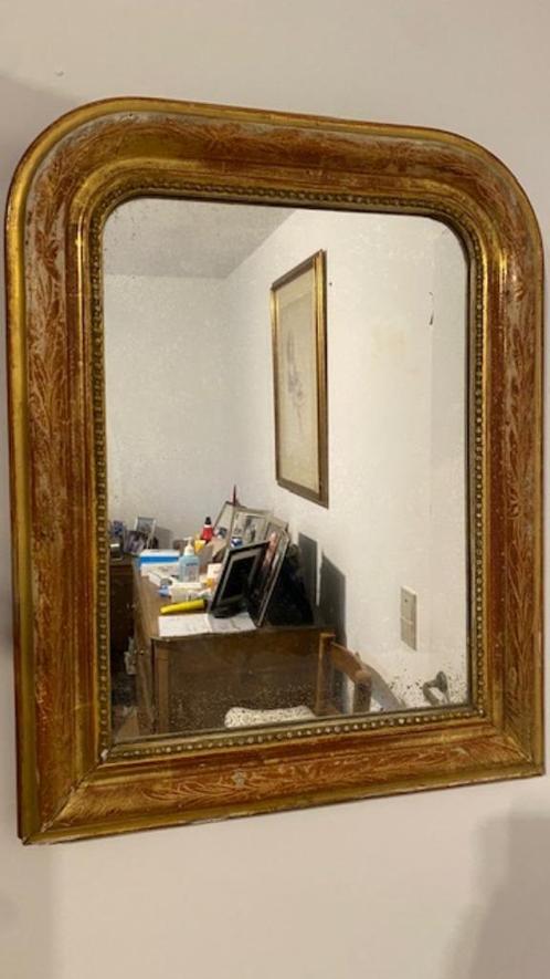 Miroir doré ancien Louis Philippe, Antiek en Kunst, Antiek | Spiegels, Minder dan 50 cm, Minder dan 100 cm, Ophalen