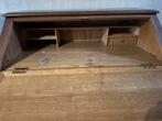 Vintage eiken secretaire met gesculpteerde voorzijde, Ophalen, Gebruikt