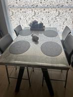 Mooie zeer degelijke hoge tafel en barstoelen, Huis en Inrichting, Tafels | Eettafels, Ophalen, Overige materialen, 100 tot 150 cm