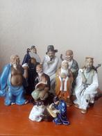 Acht Chinese steengoed kunstfiguren uit de jaren 70 van Shiw, Ophalen of Verzenden, Zo goed als nieuw, Mens